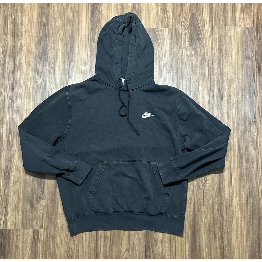 Nike Sportswear Club Fleece Men Sweatshirt Faded Black Pullover BV2654 010 Sz M